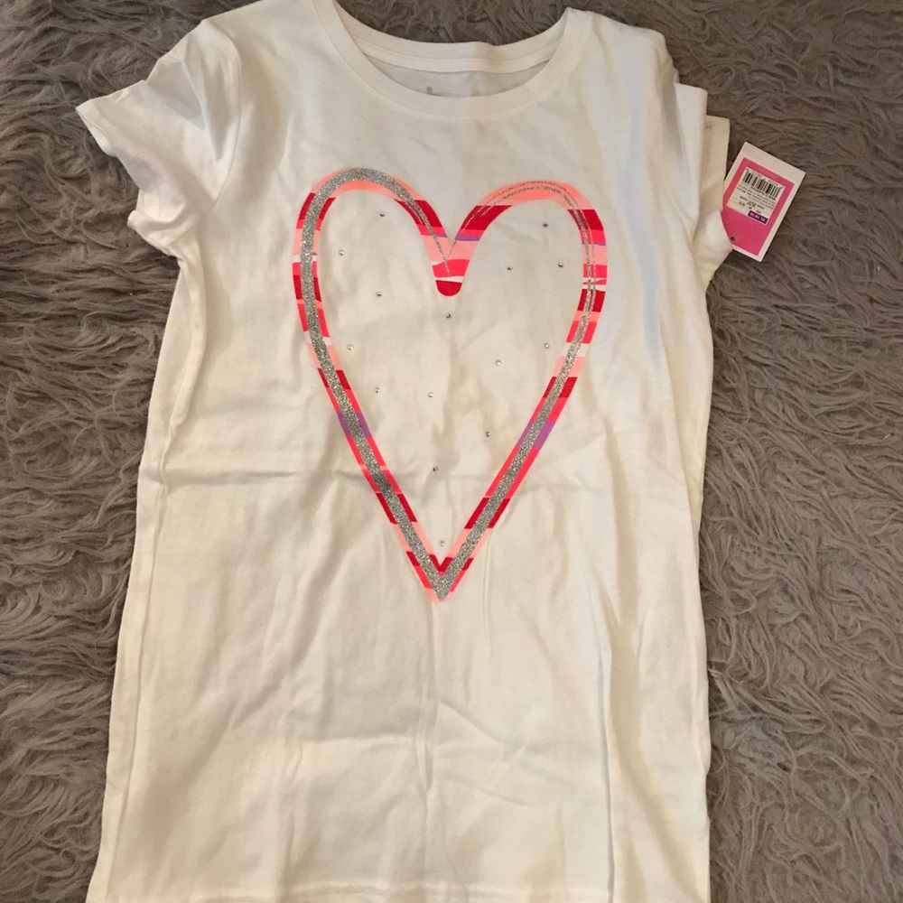 Target White heart little girl’s shirt